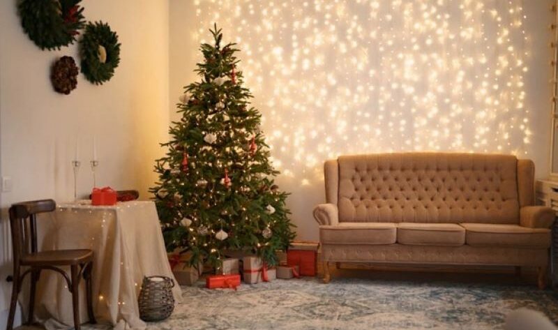 festive interior with comfortable